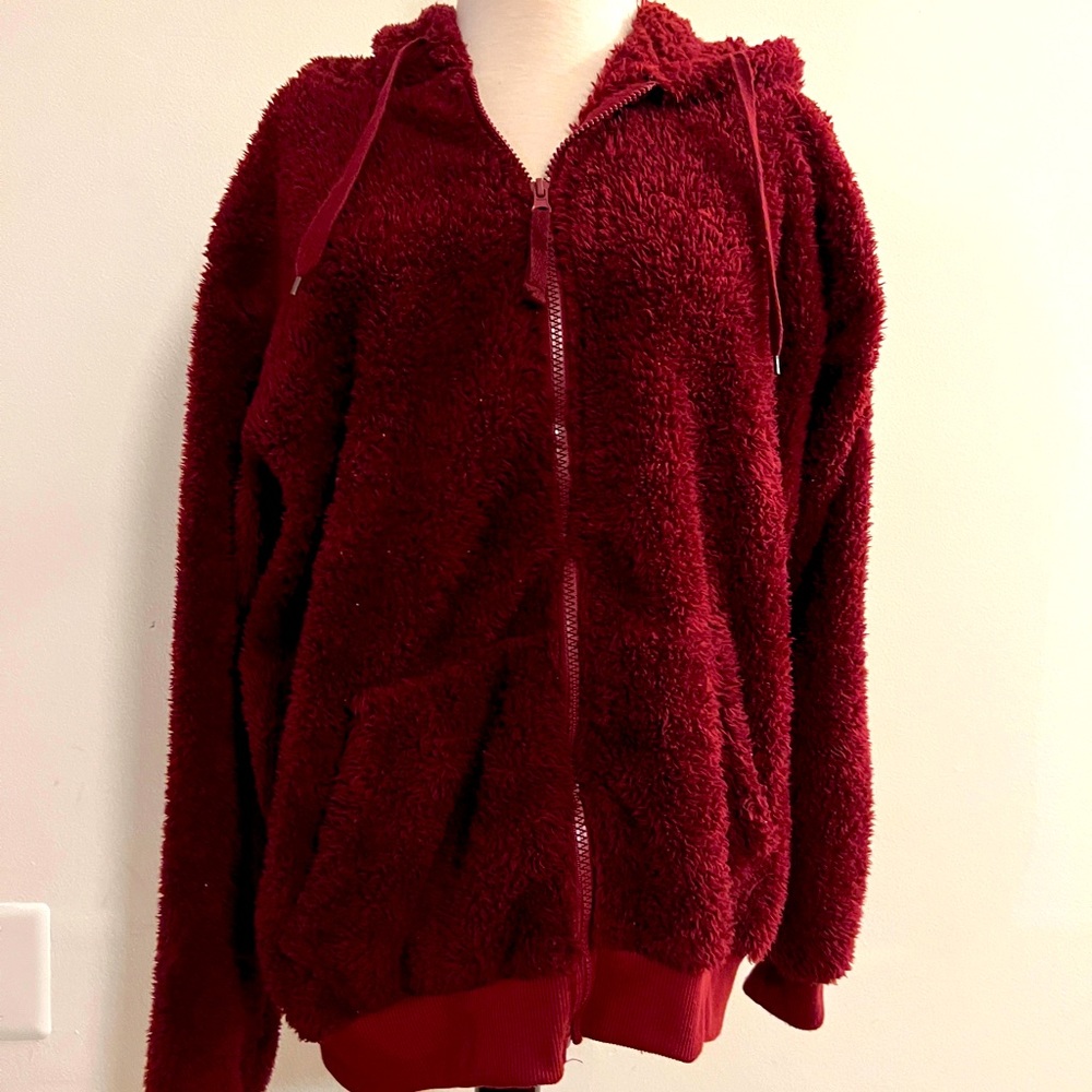 Target Burgundy utility jacket
